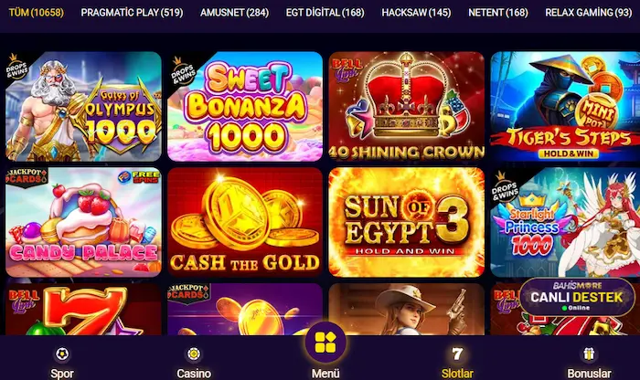Bahismore Casino Oyunlar